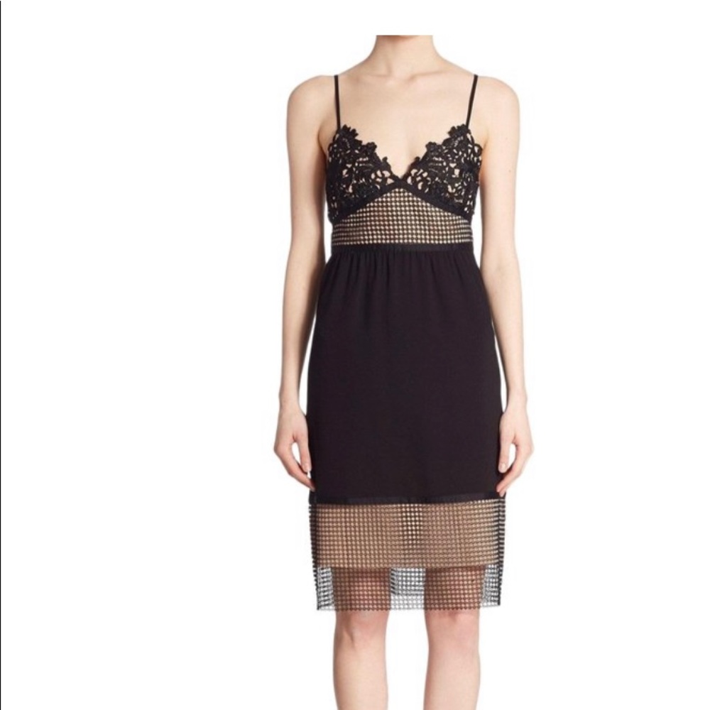 Theory size 8 black crepe dress new with tags.